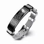 PULSERA 01 Manilla acero personalizadas datos ID