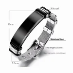 PULSERA 02 Manilla acero personalizadas datos ID