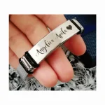 PULSERA 08 Manilla acero personalizadas datos ID