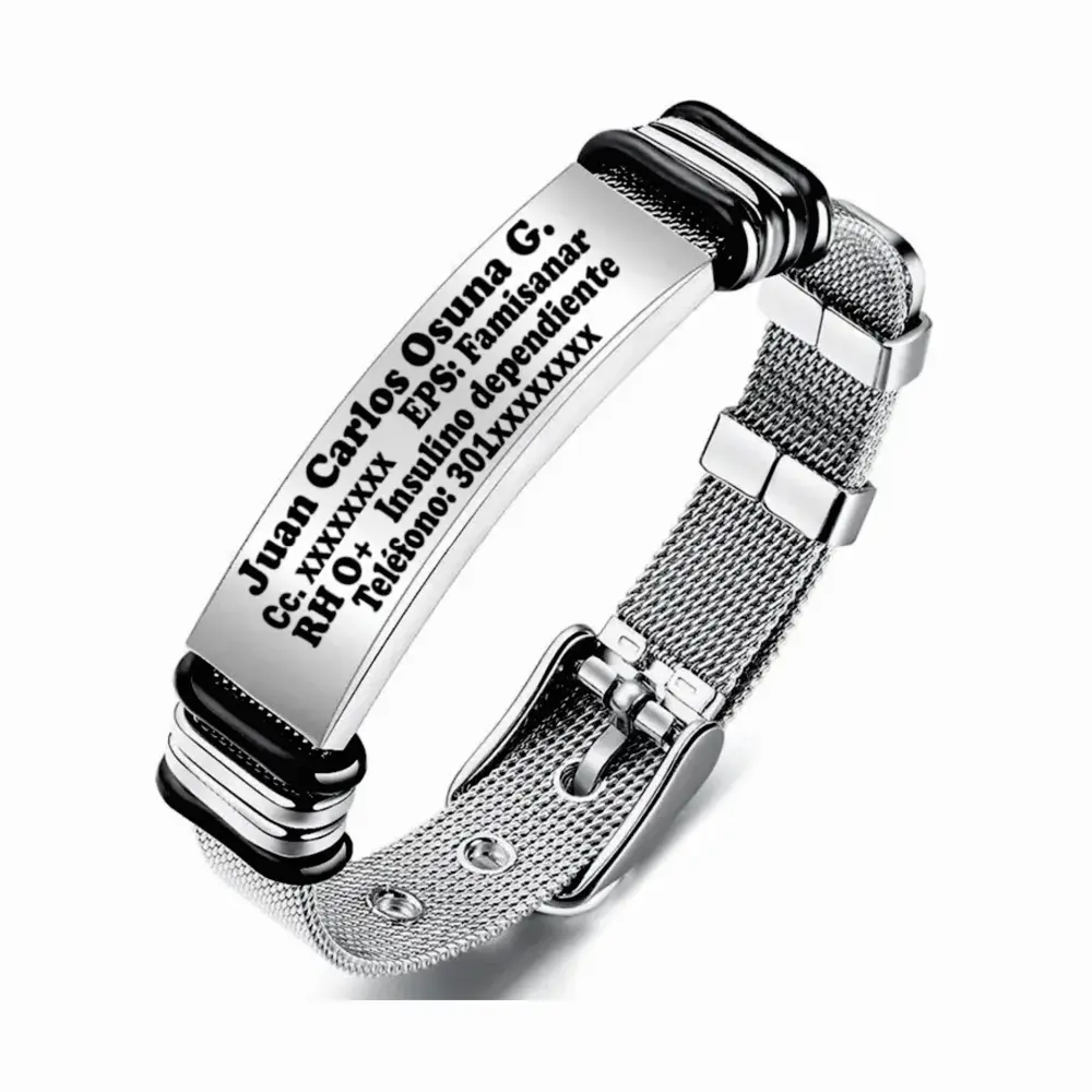 PULSERA Manilla Acero personalizadas