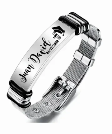 Manilla acero personalizadas datos ID