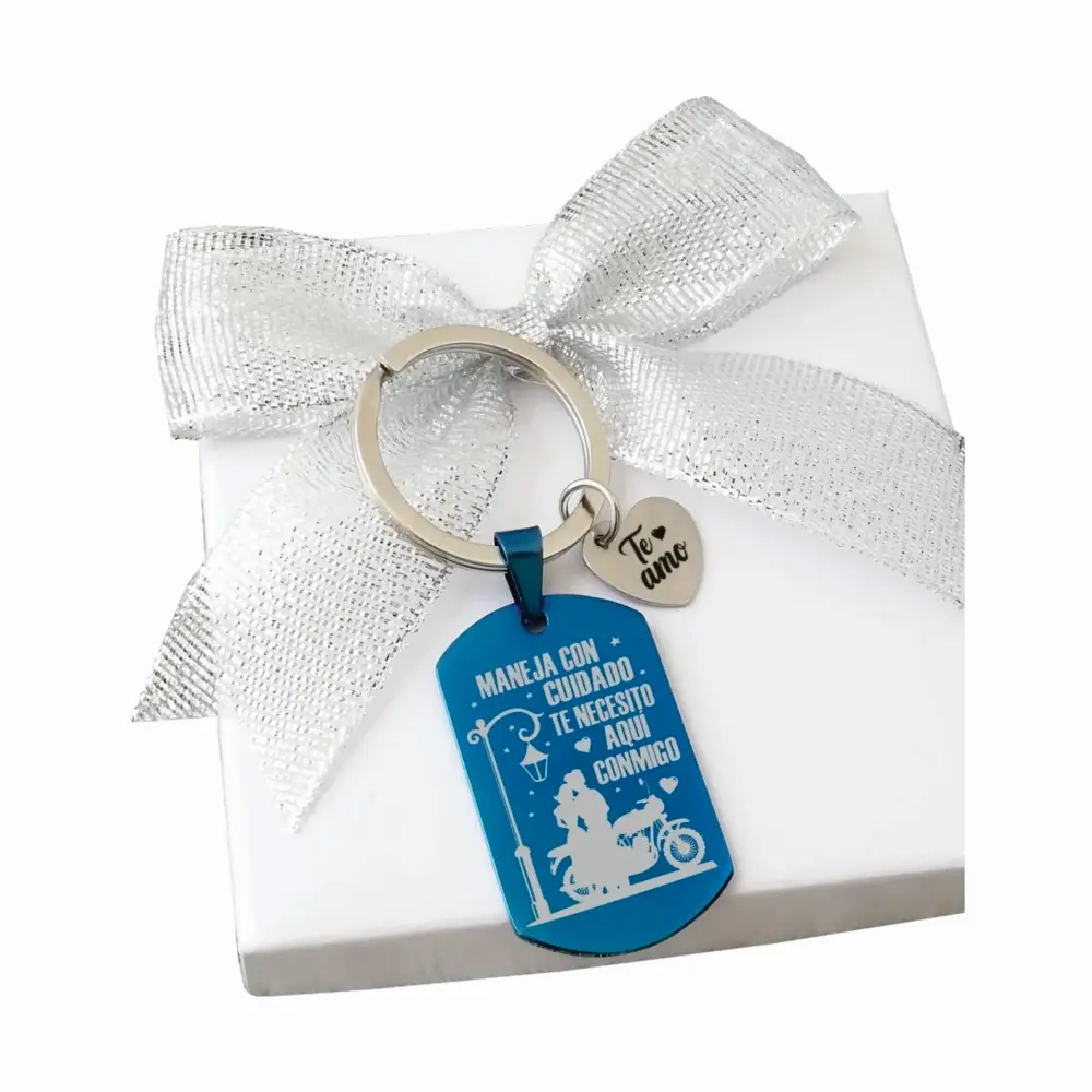 colores llavero azul