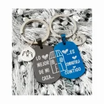 colores2 juego llavero azul y negro