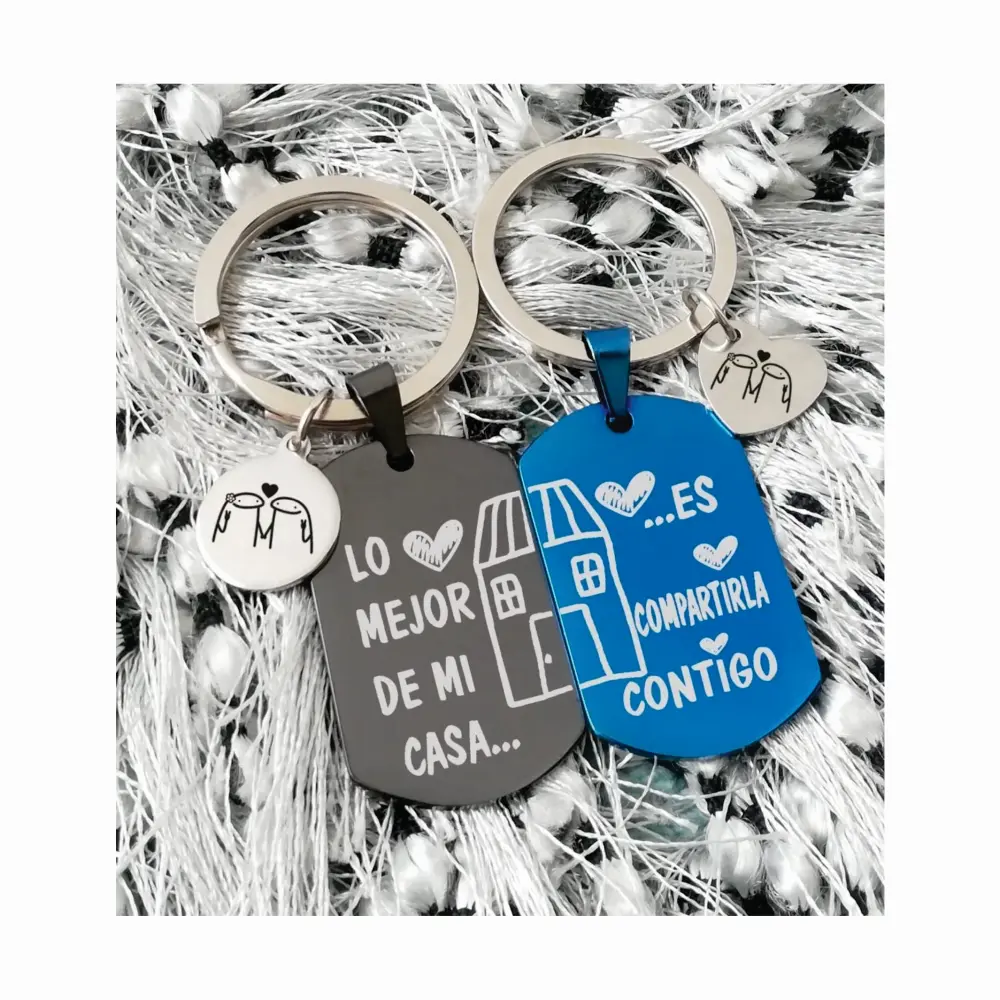 colores2 juego llavero azul y negro