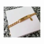 dorada02 Manilla acero inoxidable personalizada grabada en láser