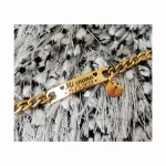 dorada04 Manilla acero inoxidable personalizada grabada en láser