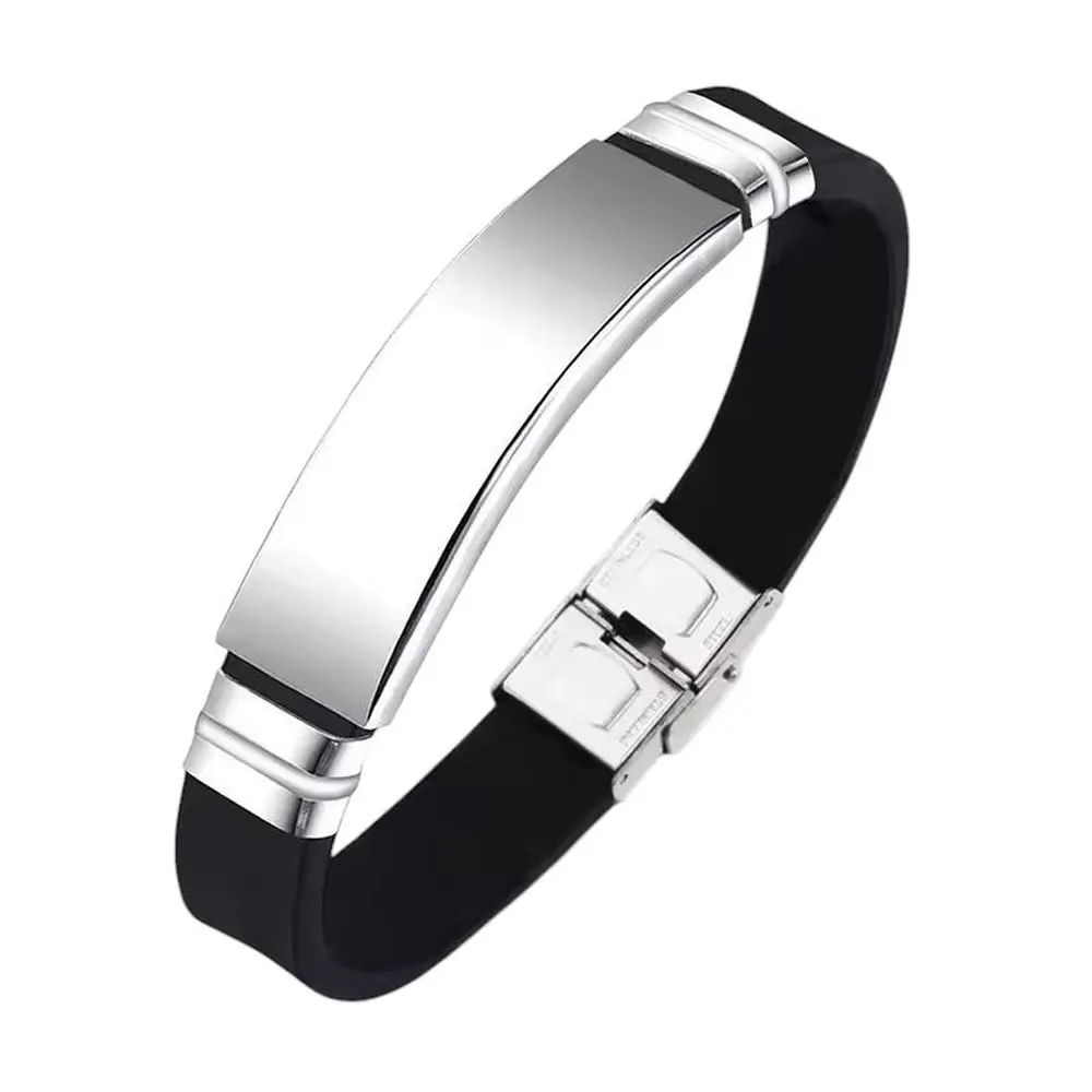 02 AA1 Pulsera Manilla identificación, grabada con tus datos personales en Distribuciones Santander