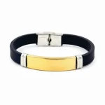 DORADA Pulsera Manilla identificación, grabada con tus datos personales en Distribuciones Santander