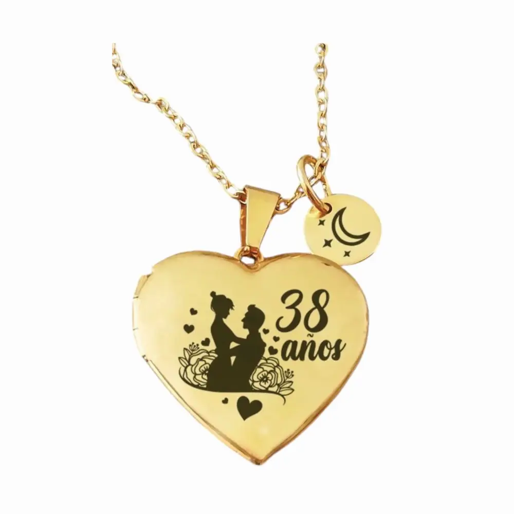 RELICARIO 01 C Collar Relicario con dije Personalizado