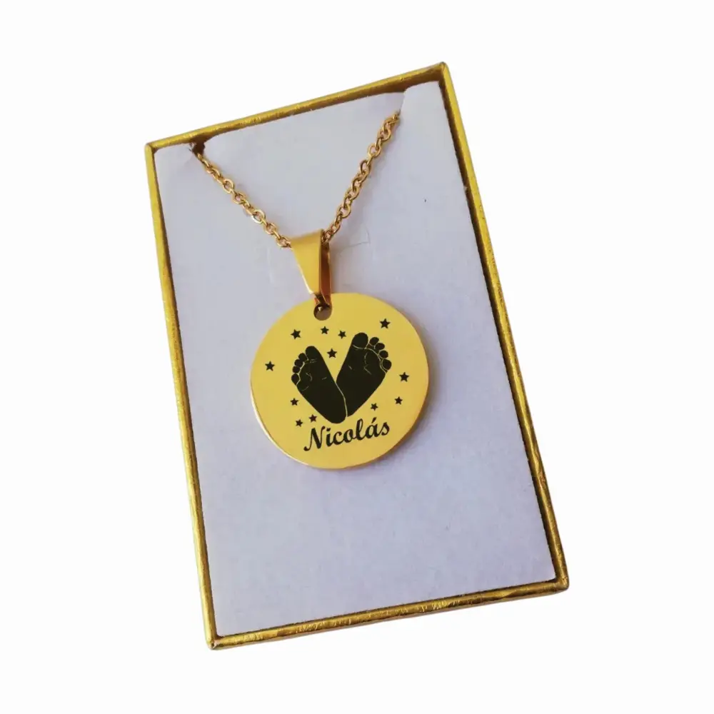 blanco redondo dorado