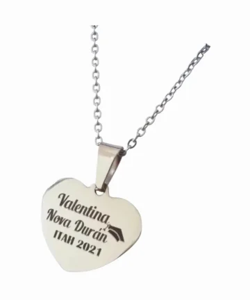 Collar Dije Personalizado Grabado Láser