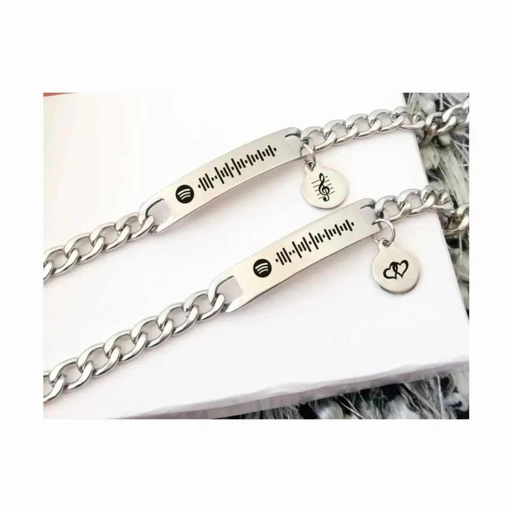 02A Manilla acero inoxidable personalizada grabada en láser