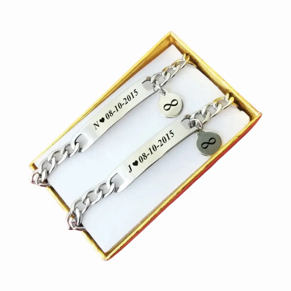 03A Manilla acero inoxidable personalizada grabada en láser