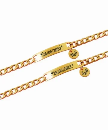 Manilla acero inoxidable personalizada grabada en láser