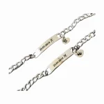 08 Manilla acero inoxidable personalizada grabada en láser