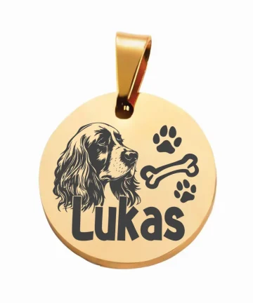 Placas identificación para mascotas perros gatos acero anti-pérdida mascotas