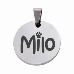 GATO 03 Placas identificación para mascotas perros gatos acero anti-pérdida mascotas