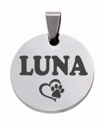 Placas identificación para mascotas perros gatos acero anti-pérdida mascotas