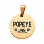 GATO 09 perros gatos acero anti-pérdida mascotas