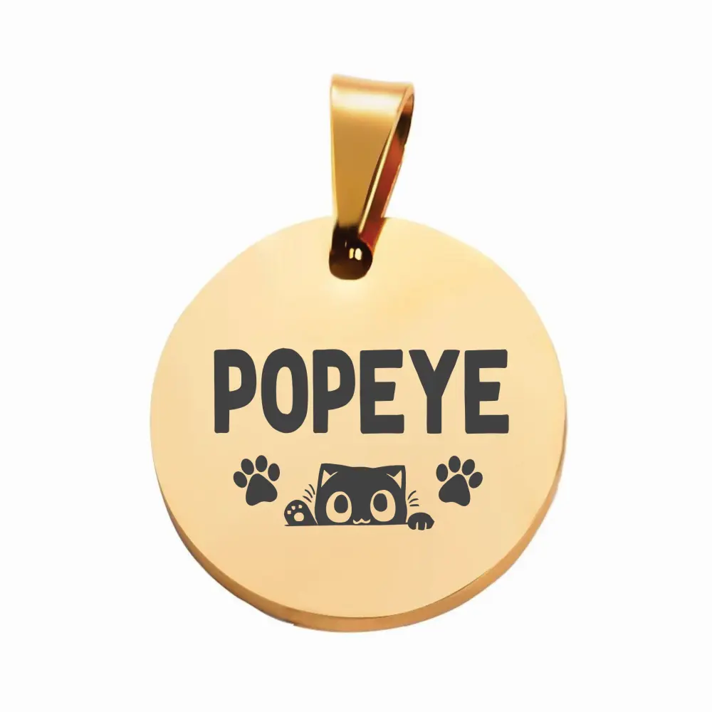 GATO 09 perros gatos acero anti-pérdida mascotas