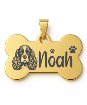 Placas identificación acero mascotas