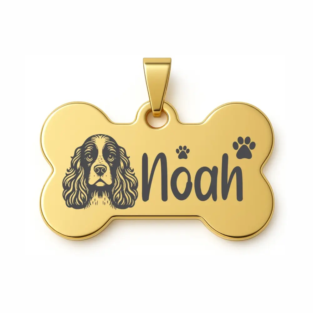 grande 01 Placas identificación acero mascotas