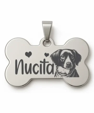 Placas identificación acero mascotas