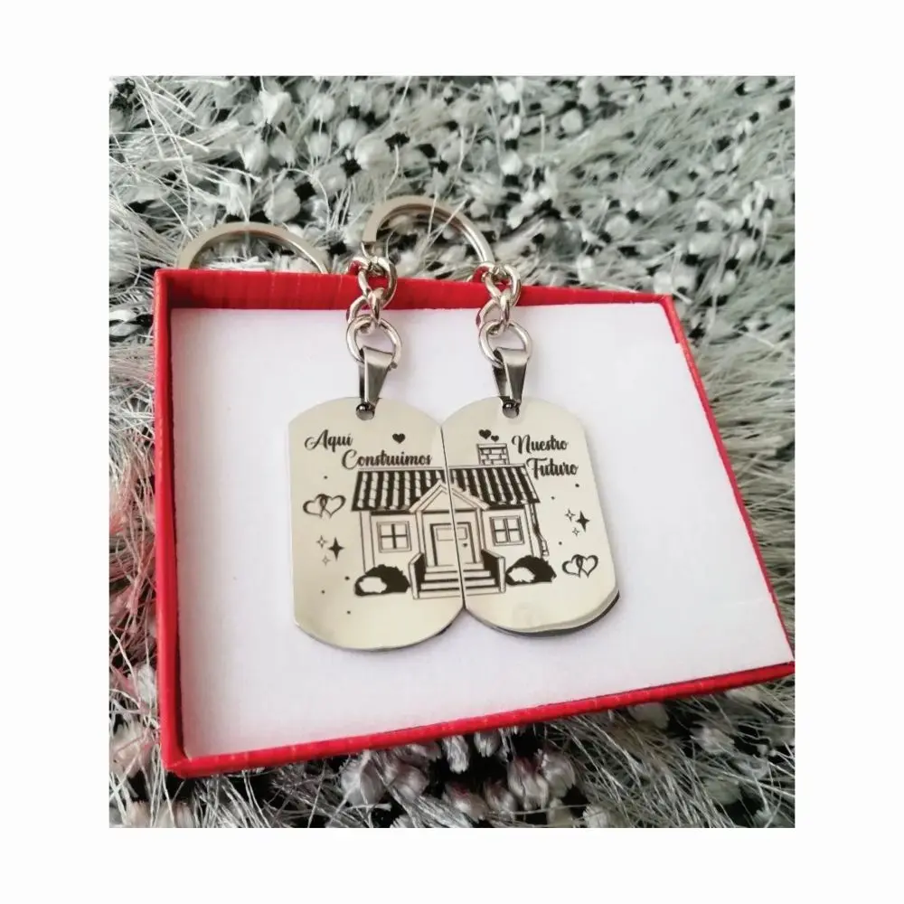 04 juego llavero plateados