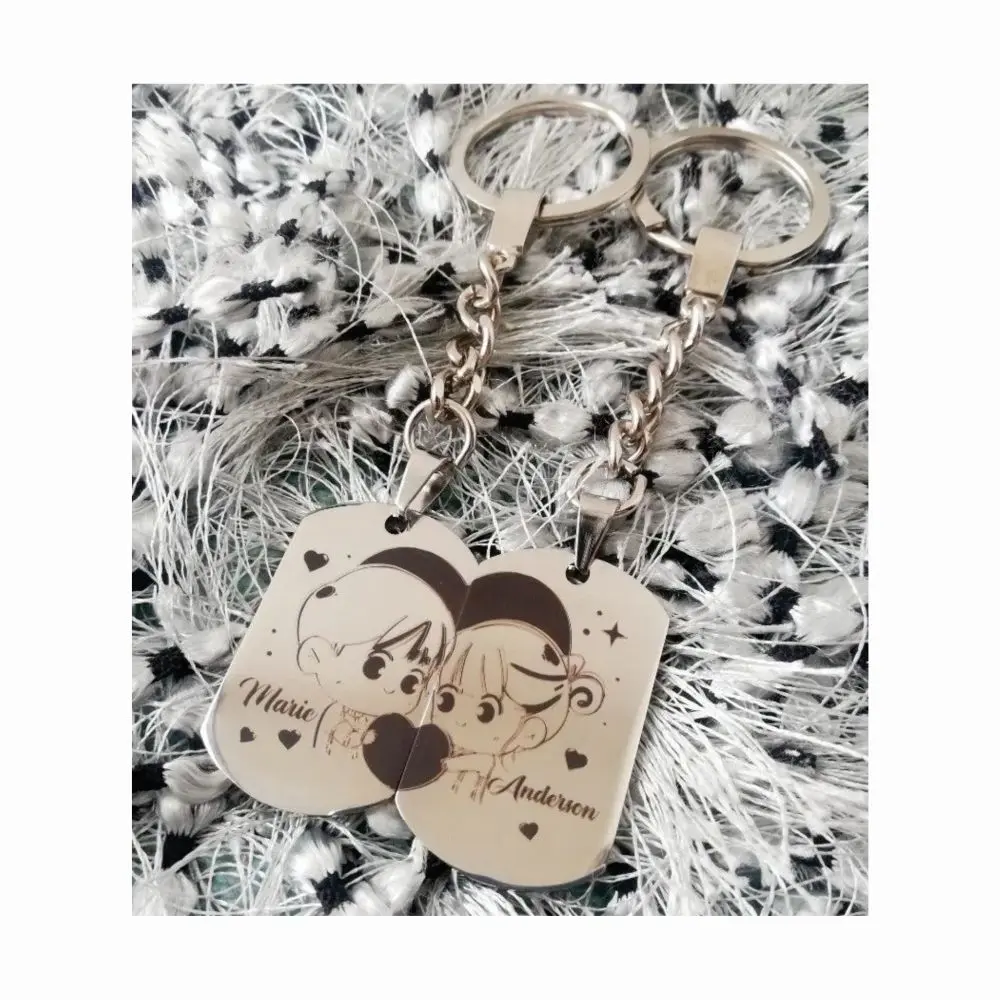 09 juego llavero plateados