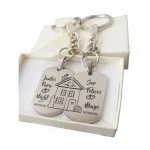 11 juego llavero plateados