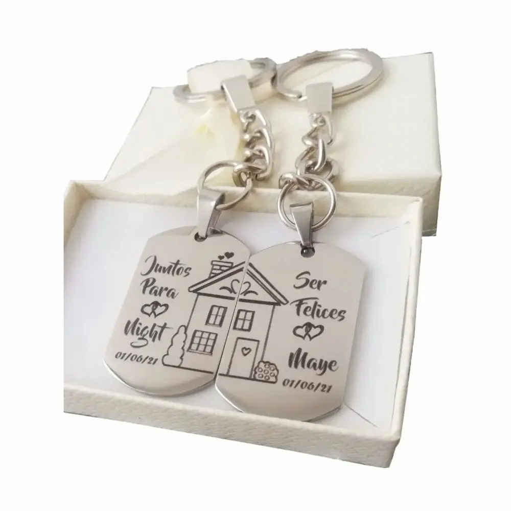 11 juego llavero plateados