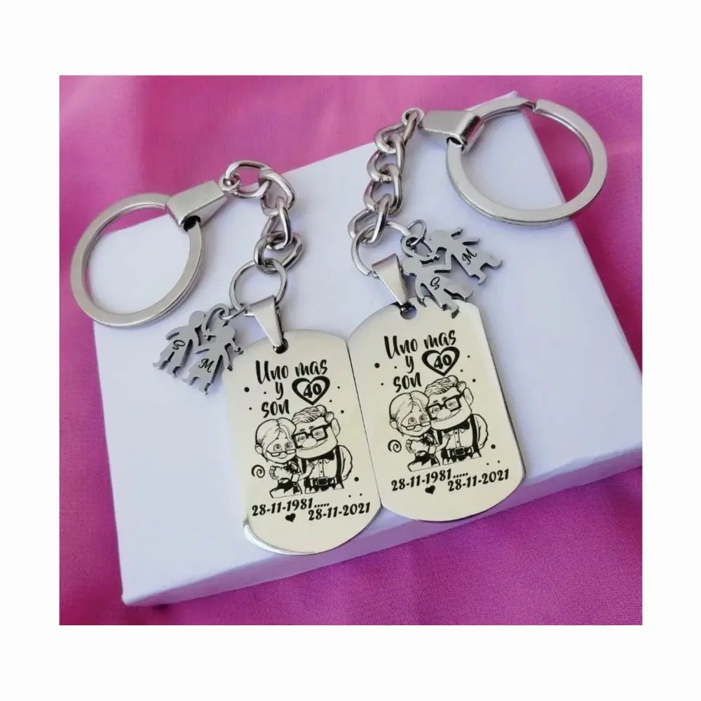 13 juego llavero plateados