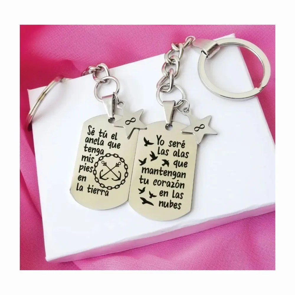 15 juego llavero plateados