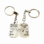 plata Llavero personalizado grabado en láser