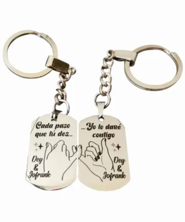 Llavero personalizado grabado en láser