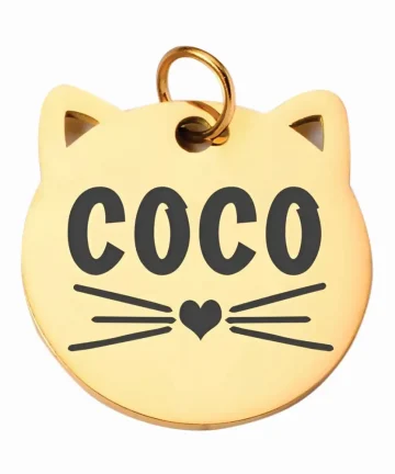 medalla identificación para mascotas perros gatos acero anti-pérdida mascotas