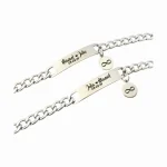 01A Manilla acero inoxidable personalizada grabada en láser