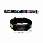 01e Manilla negra para niño id datos grabada en láser