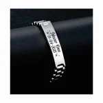 ACERO02 Pulsera Manilla identificación, grabada con tus datos personales en Distribuciones Santander