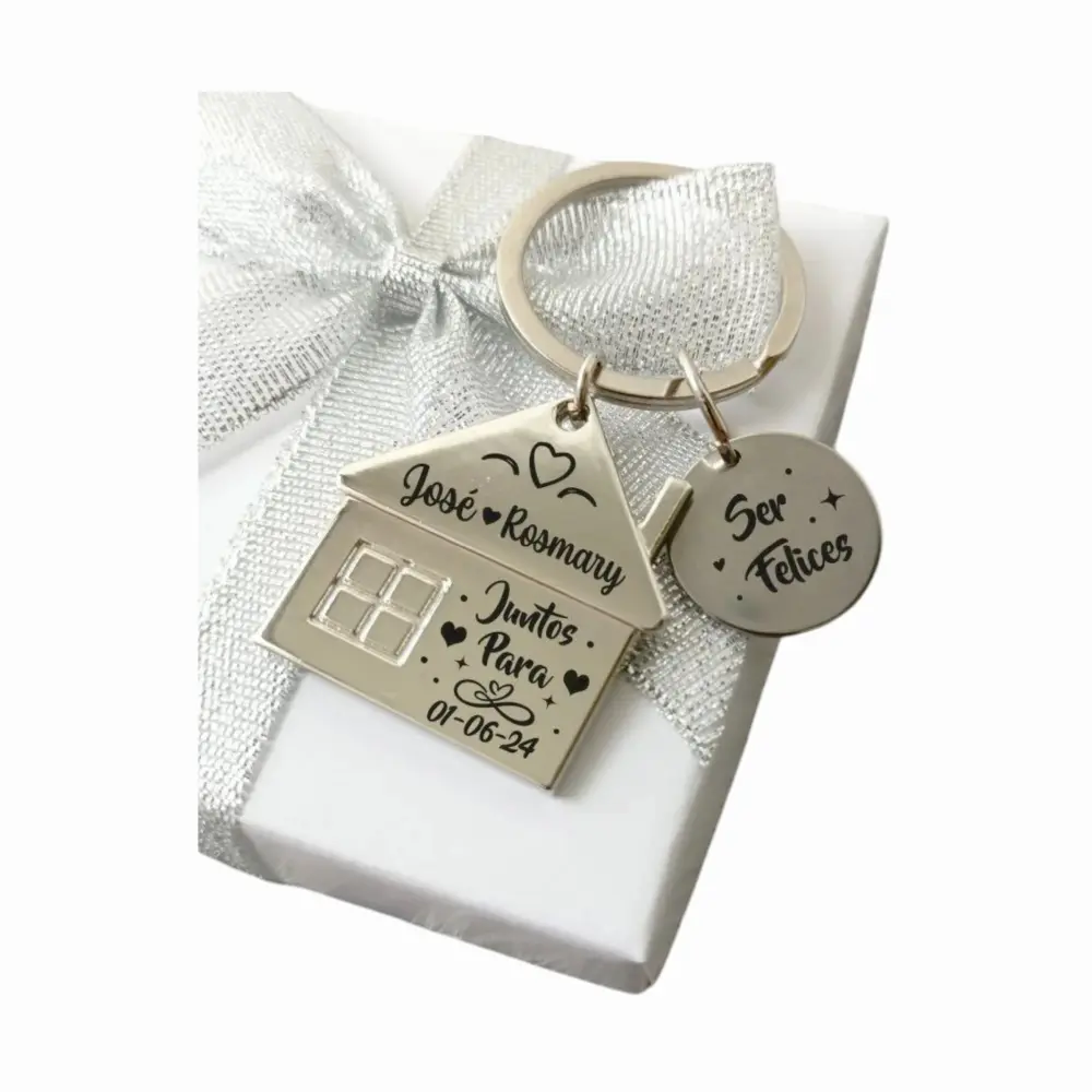 CASA 04 Llavero casa personalizado a dije redondo