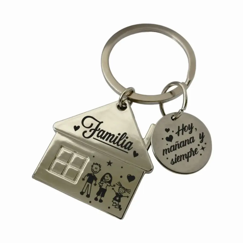 CASA Llavero casa personalizado a dije redondo