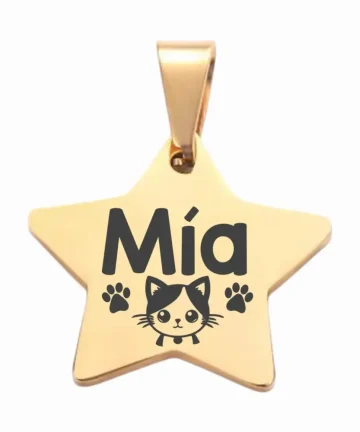 Placas identificación para mascotas perros gatos acero anti-pérdida mascotas