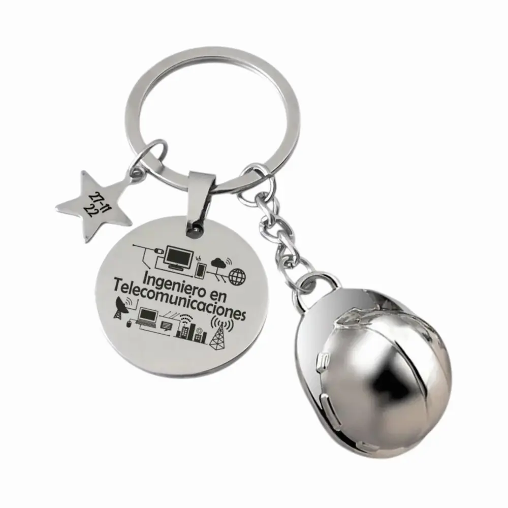 INGENIERO 02 Llavero personalizado grabado en láser