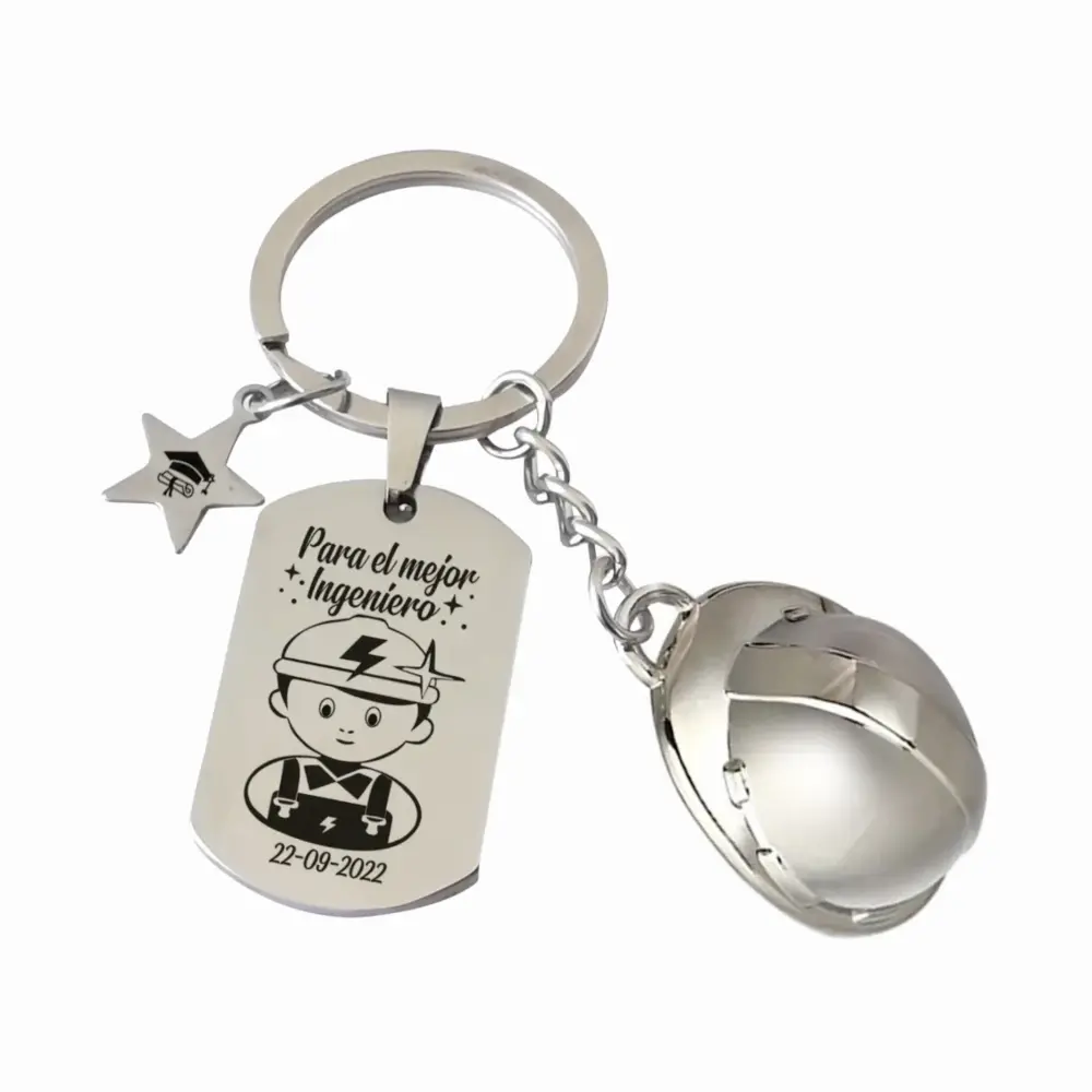 INGENIERO Llavero personalizado grabado en láser