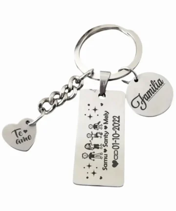 Llavero personalizado grabado en láser