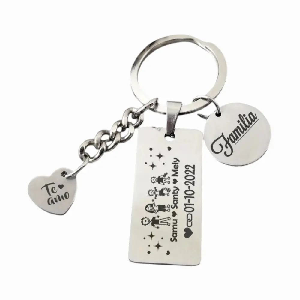 PLACAS02 Llavero personalizado grabado en láser
