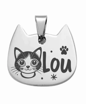 Placas identificación para mascotas perros gatos acero anti-pérdida mascotas