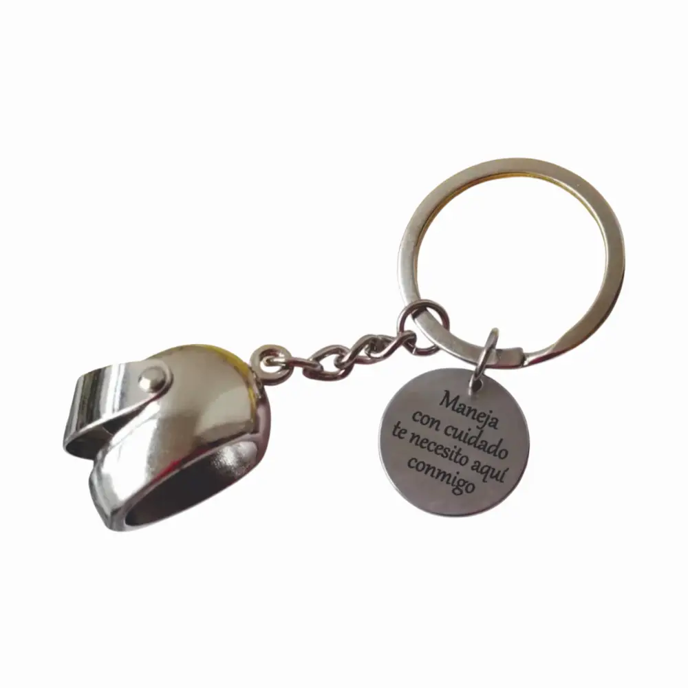 PLATA Llavero personalizado grabado en láser