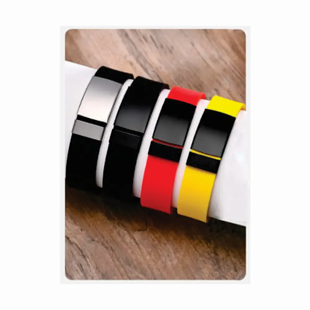 PULSERA GRUESA 04 Pulsera Manilla identificación, grabada con tus datos personales en Placa en Acero Inoxidable, Distribuciones Santander