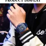 Portapapeles45 azul puesto